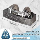 Onemake Shower Caddy Suction Cup, No Drilling Bathroom Shower Shelf, Corner Shower Caddy with 6 Portable Hooks, Removable Bath Organizer with Towel Bar for Bathroom Storage(Gray) Onemake
