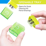 Deli Manual Dual Holes Pencil Sharpeners with Lid, Colored, for Kids & Adults, Random Color deli