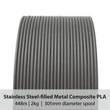 Protopasta Stainless Steel Filled PLA 3D Printer Filament | ProtoPlant Metal-Filled PLA Plastic Printer Filament with 60% Steel | Polish and Patina Friendly Metal Composite Filament | 500g Spool Proto-Pasta