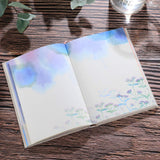 Siixu Colorful Blank Notebook, Unruled Personal Diary Journals to Write in for Women, Hardcover Writing Notepad Gift, Unique Watercolor Design, 192 Pages, 2 Bookmarks, Unlined SIIXU