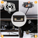 eyassi Wooden Flush Mount Ceiling Light, 4-Light Rustic Farmhouse Light Fixtures, Industrial Square Ceiling Light Fixture with E26 Socket for Kitchen Entryway Living Room Dining Room Bedroom eyassi