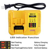 DCB112 Battery Charger Replacement for De-Walt 12V 20V and 60V MAX Lithium-Ion Battery DCB201 DCB200 DCB612 DCB609-2 DCB609 DCB606 DCB606-2 DCB208 DCB206 DCB206-2 DCB204 DCB203 DCB126 DCB127 Gonocop
