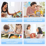 4 Pack Framed Paint by Numbers Kit for Adults 12x12inch-Landscape Paint by Numbers Kit with Framed, DIY Painting by Number with Canvas Oil Painting for Gift Home Wall Decor (30x30cm, without Easel) ajepon