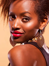 MTLEE 12 Pairs African Wooden Dangle Earrings Lightweight Drop Earrings Bohemian Pendant Jewelry Wooden Ornaments(Stylish Style,Black, Brown) MTLEE