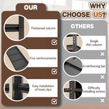 5 Tiers Book Shelves, Office Shelf Organizer, Heavy Duty Book Shelving, Adjustable Bookshelf, Freestanding Book Shelves, Book Shelves for Living Room, Black Bookshelves (47.24"W*18"D*78"H) BEESTMUEBLE