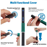 WEP 928D-IV Soldering Iron Kit with Fast Heating with C235 Tip, Dynamic Screen, Compact USB Soldering Iron with Tool Bag, Multi-Functional Cover, Type-C Charging, Sleep Mode, PD/QC Protocols WEP