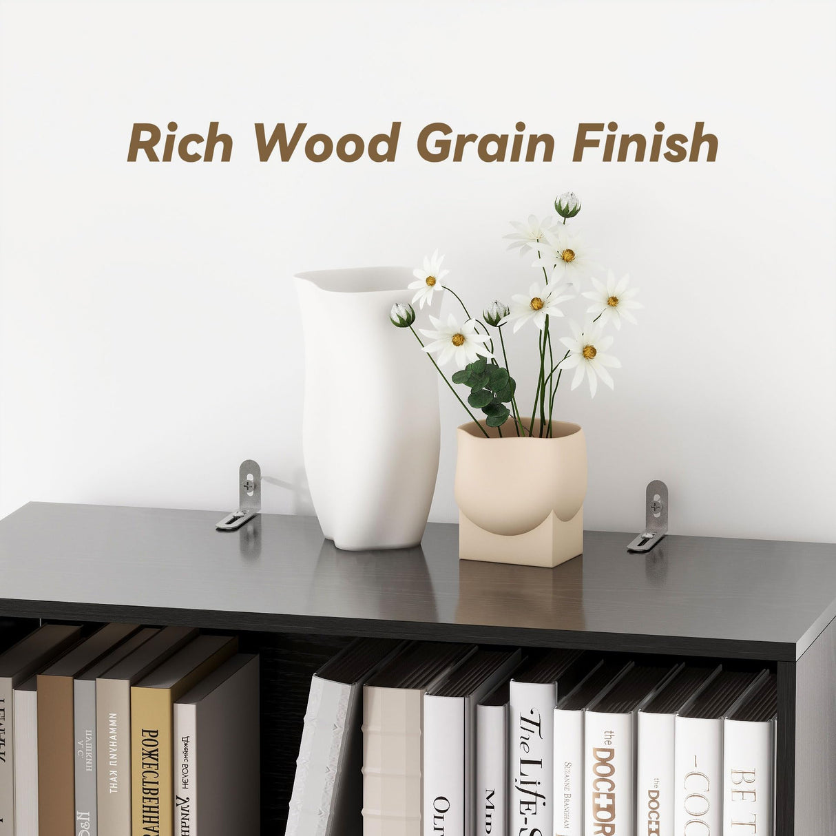 FTZxHKLX Modern Black Bookshelves and Bookcases with Drawers, 6 Tier Tall Bookshelf with Drawers, Industrial Wood Bookcase, Floor Standing Display Case with Storage,Living Room,Office FTZxHKLX