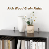 FTZxHKLX Modern Black Bookshelves and Bookcases with Drawers, 6 Tier Tall Bookshelf with Drawers, Industrial Wood Bookcase, Floor Standing Display Case with Storage,Living Room,Office FTZxHKLX