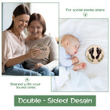 Baby Announcement Sign for Welcome Baby - Double-Sided Hello World Newborn Name Sign for Hospital with Marker and Stand, Wooden Birth Announcement Giftacity