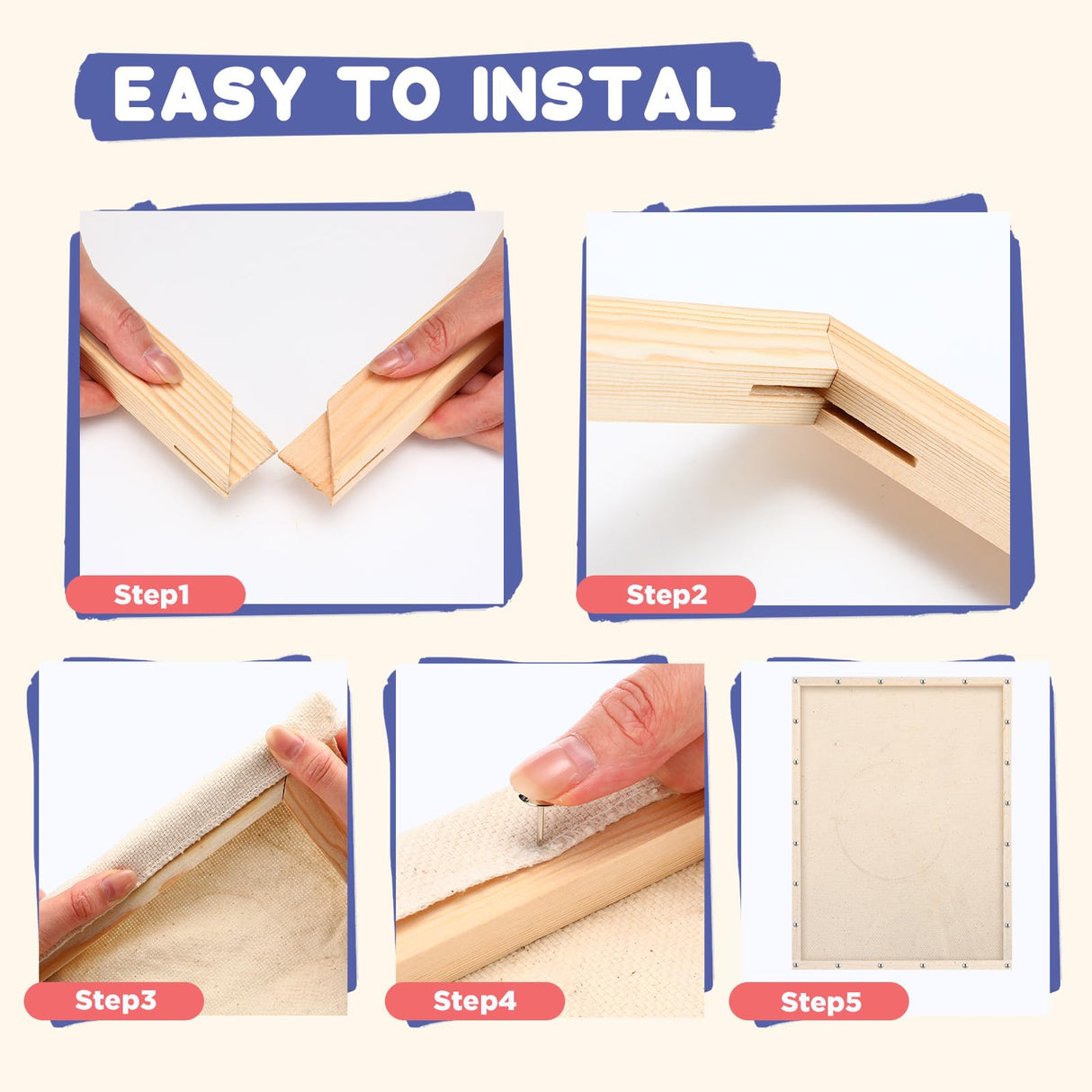 Threehoney Canvas Stretcher Bars Kit DIY Wooden Canvas Removable Frame Extra Large Wooden Art Frames for Gallery Wrap Oil Painting Posters and Arts(30 x 40 Inch) Threehoney