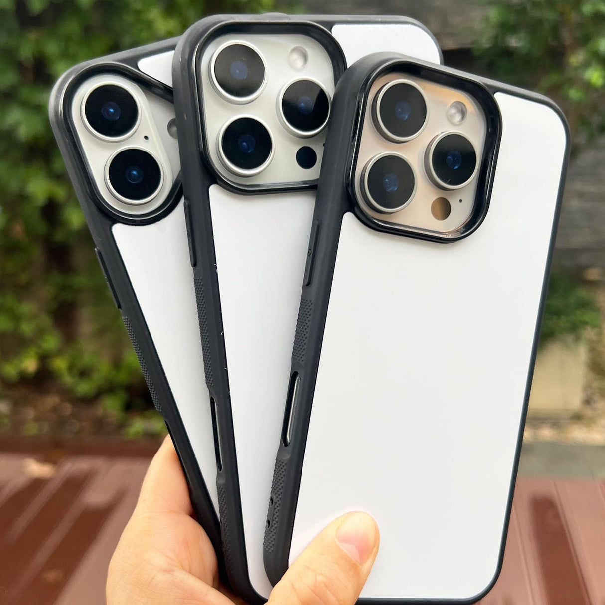 JUSTRY 10PCS Sublimation Blanks Phone Case Cover Printable Phone Cases Designed for iPhone 16 Pro, 6.3" Soft Rubber Case + Aluminum Insert,Custom Printable, Anti-Slip Phone Protective Cover Black JUSTRY