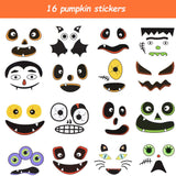 32 PCS Halloween Foam Pumpkin Craft Kit and Pumpkin Stickers for Halloween Kids DIY Craft Party Trick or Treat Party Favors Decorations (Cute Pumpkin) Taocco