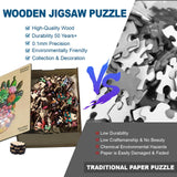 Wooden Jigsaw Puzzles for Adults and Kids, Cactus Flower 200 Piece Unique Shaped Puzzle, Family Game and Creative Wooden Puzzle Gift, Wall Art Decor, 11 x 15 Inch SAWZOO