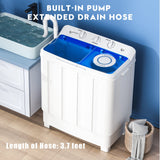 Auertech Portable Washing Machine, 28lbs Twin Tub Washer Mini Compact Laundry Machine with Drain Pump, Semi-automatic 18lbs Washer 10lbs Spinner Combo for Dorms, Apartments, RVs Auertech