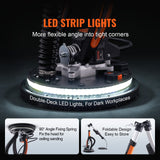 VEVOR Drywall Sander, 800W Brushless Motor Electric Sander, Variable Speed 1000-2300 RPM Wall Sander, Foldable Ceiling Sander with Double-Deck LED Lights, Extendable Handle, 12 Sanding Discs VEVOR