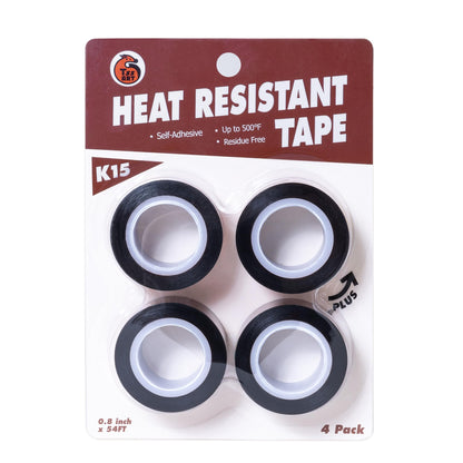 TSSART K15 Heat Tape - Professional Heat Press Tape for Vinyl Sublimation Heat Sublimation Heat Transfer, Oxidation and High Temperature Resistance Residue Free - 4Pack, 0.8 inch x 54FT