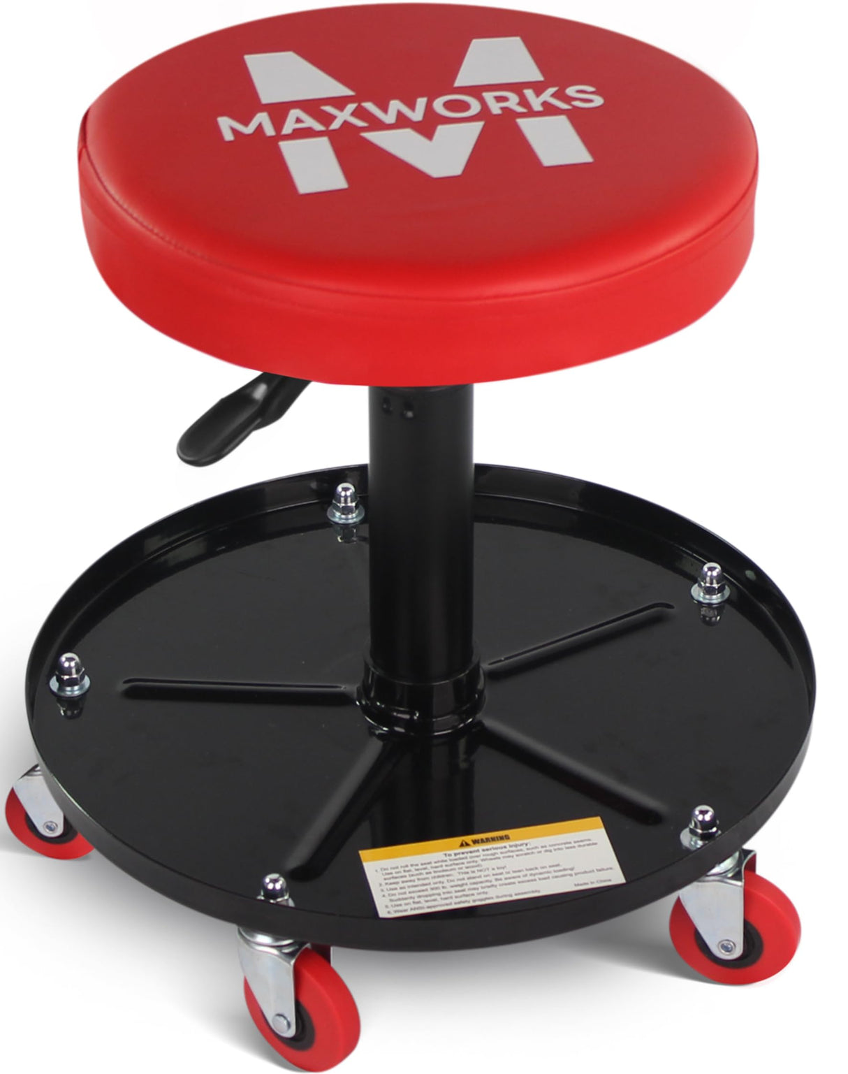 MaxWorks 80771 Pneumatic Roller Seat/Creeper with Adjustable Height - 300 lb Capacity MaxWorks