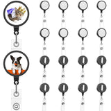 18 Pieces Sublimation Retractable Badge Holder Blank Sublimation Tag Holder DIY Retractable Heat Transfer ID Badge Holder with Clip for ID Card Holders, Keys, Name Tag (Black) Zonon