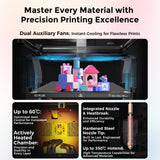 Creality K2 Plus Combo 3D Printer, Multicolor Printing with 16 Colors, 600mm/s High-Speed Printing, Dual AI Cameras for Monitoring, Full-Auto Leveling, Large Build Volume 350×350×350mm Creality