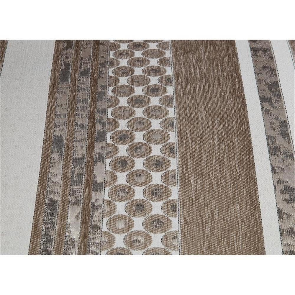 Acme Ragnar Sofa with 7 Pillows in Light Brown Fabric and Cherry Acme