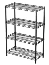 Golpart 4 Tier Heavy Duty Shelves Adjustable Storage Shelf Organizer Metal Garage Wire Shelving Unit Pantry 18" D x 36" W x 59" H,Black Golpart