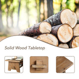 Farmhouse Wood Coffee Table - 43.4” Mid Century Modern Wooden Coffee Tables for Living Room, Solid Firwood Tabletop Rectangle Coffee Table, Center Table for Living Room, Brown HOKYHOKY