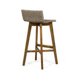 Christopher Knight Home La Brea Outdoor Acacia Wood and Wicker Barstools (Set of 4), Light Brown and Teak Christopher Knight Home
