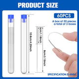 60 Pcs 3D Printer Nozzle Cleaning Kit, 3D Printer Nozzle Cleaner, 0.4 mm Nozzle Needle, Stainless Steel Cleaning Needles for 3D Printer Accessory Prasacco