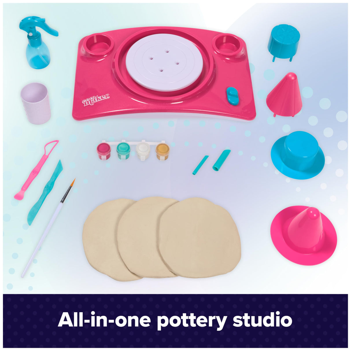 Cool Maker, Pottery Studio, Air-Dry Clay Pottery Wheel Sculpting & Craft Kit, Arts and Crafts Kids Toys for Ages 8 and up (Packaging May Vary) Cool Maker