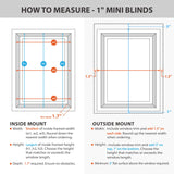 DEZ FURNISHINGS Cordless 1" Mini Blind, Room Darkening, 35" W x 48" H, Pearl White DEZ FURNISHINGS
