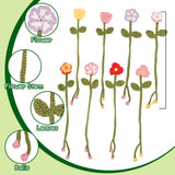 WaldyWop Crochet Kit for Beginners - 8 Flower Bookmarks Knitting Kit w/Step-by-Step Video Tutorials & Soft Yarn, Hook - Wobbles DIY Art Craft Kit for Adults Kids, Birthday Gifts for Women Girls Teen WaldyWop