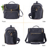 MYBAGZING Crochet Bag Organizer - Quilted Storage Bag with Hanging Hook, Knitting & Yarn Tote for Crochet Accessories, Mother's Day Gift MYBAGZING