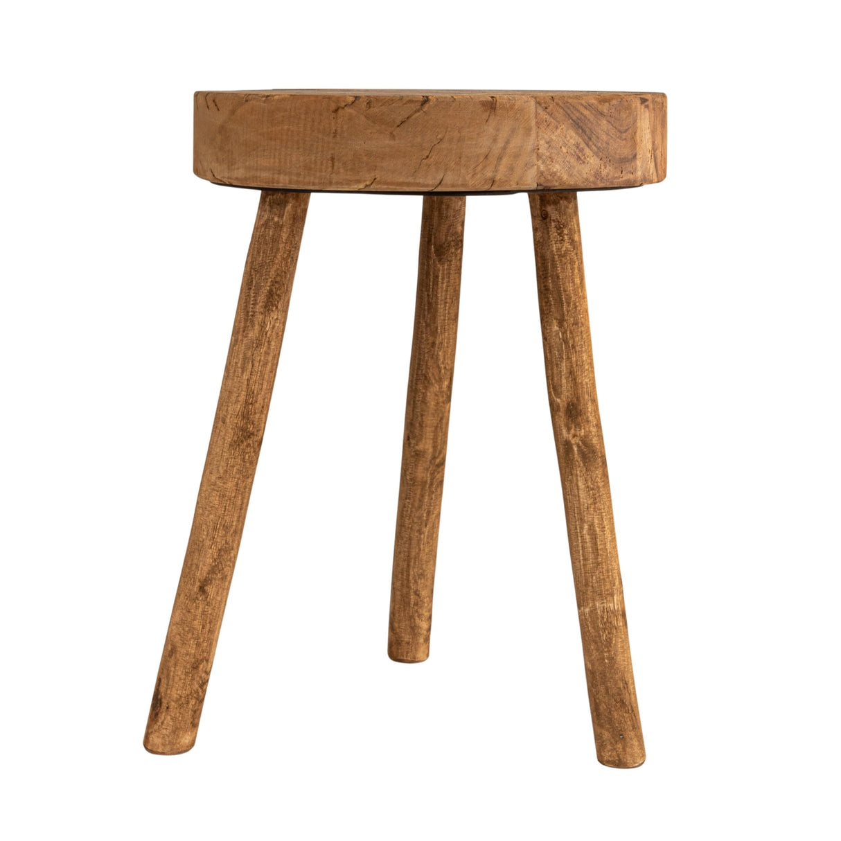 Bloomingville Reclaimed Wood Stool, Natural, 13" Round x 18"H Bloomingville