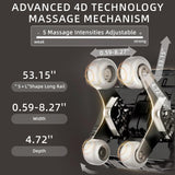 MassaMAX 4D Full Body Massage Chair with Zero Gravity, Extendable Footrest, SL Track, 15 Modes, AI Voice Control, Yoga Stretch, Foot Rollers, and Waist & Calves Heating Comfort with Cover (Black) MassaMAX