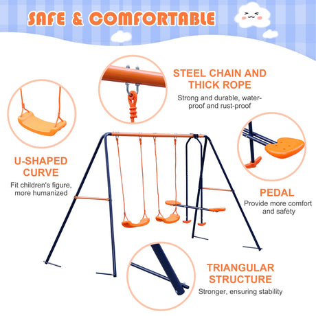 Outdoor Swing Sets for Backyard, 440lbs Load Capacity Swing Stand with 2 Seats and 1 Glider, Heavy Duty A-Frame Metal Outdoor Swing Set for Kids Nova Microdermabrasion