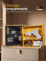 ONETIGRIS Hidden Gun Storage, Concealment Furniture Hidden Gun Safe Concealment Shelf Wall Safe Wooden Photo Frame, Wall Mounted Hidden Compartment Furniture with Patches Display Panel ONETIGRIS