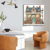 EIBEILI Diamond Painting Kits for Adults, Book Store 5D Diamond Art Kits for Beginner, DIY Full Round Drill Diamond Dot Gem Art Kits for Home Wall Decor 13.8x13.8 Inch EIBEILI