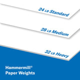 Hammermill Printer Paper, Premium Inkjet & Laser Paper 24 Lb, 8.5 x 11 - 1 Ream (500 Sheets) - 97 Bright, Made in the USA, 166140R Hammermill