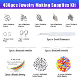 Ybxjges 42000Pcs 2mm Glass Seed Beads 12/0 Small Tiny Beads Kit with 150Pcs Alphabet Letter Beads Pendants Charms Jump Ring Elastic String for DIY Bracelets Necklace Jewelry Making Supplies Ybxjges