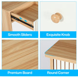 Tribesigns Vanity Desk with 4 Large Drawers, 51-Inch Makeup Vanity Table for Women Girls, Modern Dressing Table Set for Makeup Room, Bedroom (Light Walnut, Without Mirror & Stool) Tribesigns