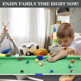RAYKEEP 32” Mini Pool table, Removable Portable Billiards Table for Kids Adults, Compact and Space Saving Pool Table with 2 Cues, 16 Balls, Triangle, Chalk, Brush for Family Indoor Game(Green RAYKEEP