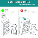 Shoe Storage Cabinet for Entryway with 3 Flip Drawers, Sturdy Wood Hidden Shoe Storage, Freestanding Narrow Slim Shoe Organizer for Front Door Entrance, Living Room, Hallway, Bedroom, White Xixini