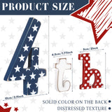 Simgoing 3 Pcs 4th of July Table Decoration Patriotic Wood Letter Memorial Day Wooden Sign Tiered Tray Decor Red White and Blue Decorations for Independence Day Farmhouse Table Home Tabletop Bookshelf Simgoing