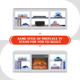 WLIVE LED TV Stand for 65-Inch TV, 58-Inch Entertainment Center with Adjustable Glass Shelves, Modern Media Console for Living Room & Bedroom, White WLIVE