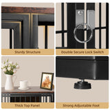 VOWNER 52 Inch Dog Crate Furniture Corner, Wooden Dog Kennel Furniture, End Table Dog Crate for Large Dogs, Indoor Pet Crates Corner Side Table for Dogs, Wide Top Perfect for Limited Room, Brown VOWNER