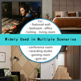 TRAIN2 ART 4 Pcs Wood Slat Acoustic Panels, 3D Fluted Wood Panel Sound Absorbing Panel for Wall and Ceiling, Decorative Sound Proof Panels Easy Installation (Walnut, 4pcs - 23.6 X 23.6 in) TRAIN2 ART