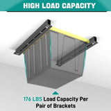 EVERHANGER Ceiling Storage Rack, Heavy Duty Overhead Garage Storage Rack, Adjustable Ceiling Bin Storage System, 6 Sets for 5 Bins, 26 Inch EVERHANGER