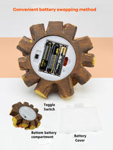 Gnurhok Fake Campfire Night Light, 3D LED Fake Fire Pit Firewood Lamp, Small Electric Faux Fireplace Logs Night Lights, Halloween Christmas Festival Party Decorations for Bar Home Garden Yard Gnurhok