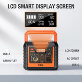 EBL Portable Power Station 300, 110V/330W Pure Sine Wave Solar Generator (Solar Panel Not Included) - Peak 600W Backup Lithium Batteries AC Outlet for Blackout Outdoors Camping Hunting Travel EBL