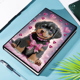Puppy 5D Diamond Painting Notebook Art Kits for Adults Beginners Diamond Painting Sketchbook Dots Art Journal with Lined Pages Accessories Gift Box A5 Leather Crafts Projects Generic